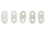CzechMates Glass 3 x 6mm 2-Hole Pearl Coat Snow Bar Bead 2.5-Inch Tube
