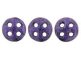 CzechMates Glass 6mm Four-Hole Purple Metallic Suede QuadraLentil Bead 2.5-Inch Tube