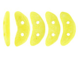 CzechMates Glass 4 x 10mm 2-Hole ColorTrends Opaque Buttercup Crescent Bead 2.5-Inch Tube