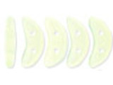 CzechMates Glass 4x10mm Milky Jonquil 2-Hole Crescent Bead, 2.5-Inch Tube