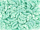 CzechMates Glass 4 x 10mm 2-Hole Sueded Olive Turquoise Crescent Bead 2.5-Inch Tube
