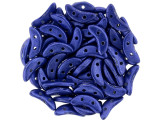 CzechMates Glass 4 x 10mm 2-Hole ColorTrends Saturated Metallic Lapis Blue Crescent Bead 2.5-Inch Tube