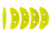 CzechMates Glass 4x10mm 2-Hole Chartreuse Crescent Bead, 2.5-Inch Tube