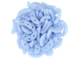 CzechMates Glass 4 x 10mm 2-Hole ColorTrends Opaque Airy Blue Crescent Bead 2.5-Inch Tube