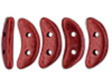 CzechMates Glass 4 x 10mm 2-Hole ColorTrends Saturated Metallic Cherry Tomato Crescent Bead 2.5-Inch Tube