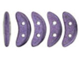 CzechMates Glass, 2-Hole Crescent Beads 10x4.5mm, Saturated Metallic Purple