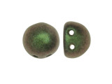 These unforgettable CzechMates Cabochon Beads are fun to use in all kinds of designs. These beads feature a round domed shape with a flat back, much like that of a cabochon. Two stringing holes run close to the flat bottom of the dome, so these beads will stand out in your jewelry-making designs. Use them in multi-strand projects or add them to your bead weaving for eye-catching dimensional effects. They'll work nicely with other CzechMates beads. They feature shimmering green and deep pink tones with a subtle metallic effect. 