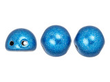 CzechMates 2-Hole 7mm ColorTrends Saturated Metallic Nebulas Blue Cabochon Bead 2.5-Inch Tube