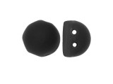 You can create a stylish look with these CzechMates cabochon beads. These beads feature a round domed shape with a flat back, much like that of a cabochon. Two stringing holes run close to the flat bottom of the dome, so these beads will stand out in your jewelry-making designs. Use them in multi-strand projects or add them to your bead weaving for eye-catching dimensional effects. They'll work nicely with other CzechMates beads. They feature solid black color with a muted matte finish. 