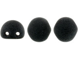 You can create a stylish look with these CzechMates cabochon beads. These beads feature a round domed shape with a flat back, much like that of a cabochon. Two stringing holes run close to the flat bottom of the dome, so these beads will stand out in your jewelry-making designs. Use them in multi-strand projects or add them to your bead weaving for eye-catching dimensional effects. They'll work nicely with other CzechMates beads. They feature solid black color with a muted matte finish. 