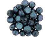 You'll love the magical look of these CzechMates Cabochon Beads. These beads feature a round domed shape with a flat back, much like that of a cabochon. Two stringing holes run close to the flat bottom of the dome, so these beads will stand out in your jewelry-making designs. Use them in multi-strand projects or add them to your bead weaving for eye-catching dimensional effects. They'll work nicely with other CzechMates beads. They feature shimmering deep blue and purple colors with a subtle metallic effect. 