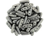 CzechMates 3-Hole 10mm ColorTrends: Saturated Metallic Sharkskin Beam Bead 2.5-Inch Tube