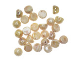 These CzechMates cabochon beads are sure to stand out. These beads feature a round domed shape with a flat back, much like that of a cabochon. Two stringing holes run close to the flat bottom of the dome, so these beads will stand out in your jewelry-making designs. Use them in multi-strand projects or add them to your bead weaving for eye-catching dimensional effects. They'll work nicely with other CzechMates beads. They feature creamy white color with a mottled brown finish. 