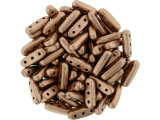 CzechMates 3-Hole 10mm Matte Metallic Bronze Copper Beam Bead 2.5-Inch Tube