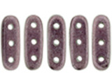 CzechMates 3-Hole 10mm ColorTrends: Saturated Metallic Dusty Cedar Beam Bead 2.5-Inch Tube