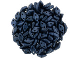 CzechMates Glass, 2-Hole Diamond Beads 4x6mm, 8 Grams, Metallic Suede Dark Blue