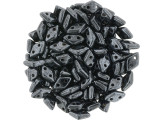 CzechMates Diamond 4 x 6mm Hematite Czech Glass 2-Hole Beads, 2.5-Inch Tube