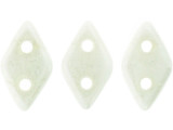 Put bright touches in your style with these CzechMates Diamond Beads. These pressed glass beads are similar to the CzechMates Triangle bead, with two holes on the flat side. Like other CzechMates shapes, these Diamond Beads share the same hole spacing and are perfect for using with other CzechMates beads. The Diamond Bead works well for dimensional projects and also as an angled spacer. Use them in your bead weaving and stringing projects for unforgettable style. They feature white color with a lustrous shine. 