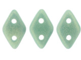 Give your designs a luxe look with these CzechMates Diamond Beads. These pressed glass beads are similar to the CzechMates Triangle bead, with two holes on the flat side. Like other CzechMates shapes, these Diamond Beads share the same hole spacing and are perfect for using with other CzechMates beads. The Diamond Bead works well for dimensional projects and also as an angled spacer. Use them in your bead weaving and stringing projects for unforgettable style. They feature turquoise color with a soft golden shimmer. 