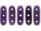 You'll love adding these CzechMates Beam Beads to your designs. These beads feature an elongated oval beam shape with three stringing holes drilled through the flat surface. You can use them as spacer bars in multi-strand projects or try incorporating them into your bead weaving designs. They will add beautiful accents of color and unforgettable dimension however you decide to use them. They'll work nicely with other CzechMates beads. They feature deep purple color with a soft metallic sheen. 