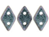 Magical color fills these CzechMates Diamond Beads. These pressed glass beads are similar to the CzechMates Triangle bead, with two holes on the flat side. Like other CzechMates shapes, these Diamond Beads share the same hole spacing and are perfect for using with other CzechMates beads. The Diamond Bead works well for dimensional projects and also as an angled spacer. Use them in your bead weaving and stringing projects for unforgettable style. They feature aqua blue color tinged with a purple sheen. 