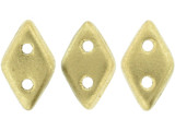 Add luxurious touches to designs with these CzechMates Diamond Beads. These pressed glass beads are similar to the CzechMates Triangle bead, with two holes on the flat side. Like other CzechMates shapes, these Diamond Beads share the same hole spacing and are perfect for using with other CzechMates beads. The Diamond Bead works well for dimensional projects and also as an angled spacer. Use them in your bead weaving and stringing projects for unforgettable style. They feature a sophisticated matte metallic gold color. 