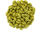 Matubo SuperDuo 2 x 5mm Metalust Matte Yellow Gold 2-Hole Seed Bead 2.5-Inch Tube