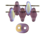 Matubo SuperDuo 2 x 5mm Amethyst AB Matte 2-Hole Seed Bead 2.5-Inch Tube