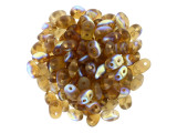 Matubo SuperDuo 2 x 5mm Matte - Smoky Topaz AB 2-Hole Seed Bead 2.5-Inch Tube