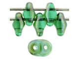 Matubo SuperDuo 2 x 5mm Emerald - Celsian 2-Hole Seed Bead 2.5-Inch Tube