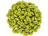 Matubo SuperDuo 2 x 5mm Metalust Matte Electric Green 2-Hole Seed Bead 2.5-Inch Tube