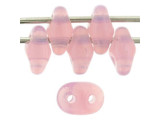 Matubo SuperDuo 2 x 5mm Milky Pink 2-Hole Seed Bead 2.5-Inch Tube