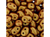 Matubo SuperDuo 2 x 5mm Amber Gold Shine 2-Hole Seed Bead 2.5-Inch Tube