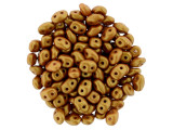 Matubo SuperDuo 2 x 5mm Amber Gold Shine 2-Hole Seed Bead 2.5-Inch Tube