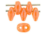 Matubo SuperDuo 2 x 5mm Milky Orange Luster 2-Hole Seed Bead 2.5-Inch Tube