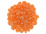 Matubo SuperDuo 2 x 5mm Milky Orange Luster 2-Hole Seed Bead 2.5-Inch Tube