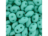 Matubo SuperDuo 2 x 5mm Saturated Teal 2-Hole Seed Bead 2.5-Inch Tube