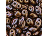 Matubo SuperDuo 2 x 5mm Opaque Umber Nebula 2-Hole Seed Bead 2.5-Inch Tube