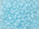 Matubo SuperDuo 2 x 5mm Milky Aquamarine 2-Hole Seed Bead 2.5-Inch Tube