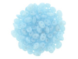 Matubo SuperDuo 2 x 5mm Milky Aquamarine 2-Hole Seed Bead 2.5-Inch Tube