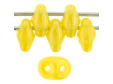 Matubo SuperDuo 2 x 5mm Milky Yellow Luster 2-Hole Seed Bead 2.5-Inch Tube