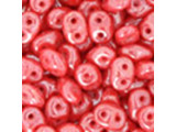 Matubo SuperDuo 2 x 5mm Opaque Red Luster 2-Hole Seed Bead 2.5-Inch Tube