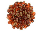 Matubo SuperDuo 2 x 5mm Bronze Luster 1/2 - Hyacinth 2-Hole Seed Bead 2.5-Inch Tube