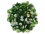 Matubo SuperDuo 2 x 5mm Green - Vitral 2-Hole Seed Bead 2.5-Inch Tube