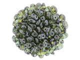 Matubo SuperDuo 2 x 5mm Luster - Transparent Green 2-Hole Seed Bead 2.5-Inch Tube