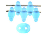 Matubo SuperDuo 2 x 5mm Matte Aquamarine 2-Hole Seed Bead 2.5-Inch Tube