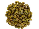 Matubo SuperDuo 2 x 5mm Opaque Yellow Picasso 2-Hole Seed Bead 2.5-Inch Tube