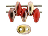Matubo SuperDuo 2 x 5mm Apollo Opaque Red 2-Hole Seed Bead 2.5-Inch Tube