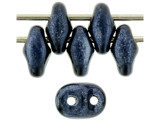 Matubo SuperDuo 2 x 5mm Metalust Steel Blue 2-Hole Seed Bead 2.5-Inch Tube