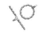   These bar and ring sets can be clasped with one hand making  them ideal for bracelets and watches.    Please note: The last few beads you put near the clasp should  be small, to make sure the bar will go all the way through  the ring (making the clasp easier to close).    Size listed is outside diameter of the ring (excluding its  loop) and the length of the bar. Price is per set, rather than per  piece.      Toggle Clasps and Bracelets    It's true! Toggles can be clasped with one hand, so they are good  for bracelets, including watch bracelets. Here's a hint to help  make sure no one loses one of your creations: When using toggle  clasps for bracelets, the bracelet must fit the customer fairly  well. If the bracelet is too loose, a short toggle bar might wiggle  itself out of its loop. Longer bars can help solve the  problem, but won't eliminate it. To size your bracelets to your  customers' wrists you might want to use a few chain links at the  end, between the clasp and the last beads. Then you can remove or  add links at the time of sale. Or if you really have a good thing  going, make 6.5", 7", and 8" versions of your best-selling patterns  and colors of bracelets.  See Related Products links (below) for similar items and additional jewelry-making supplies that are often used with this item.